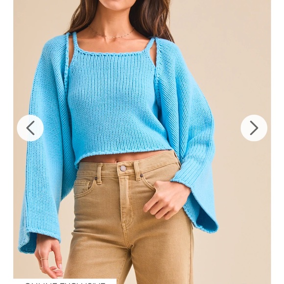 NWT Altrd State Piper Sweater Set Ice Blue L - Picture 5 of 7